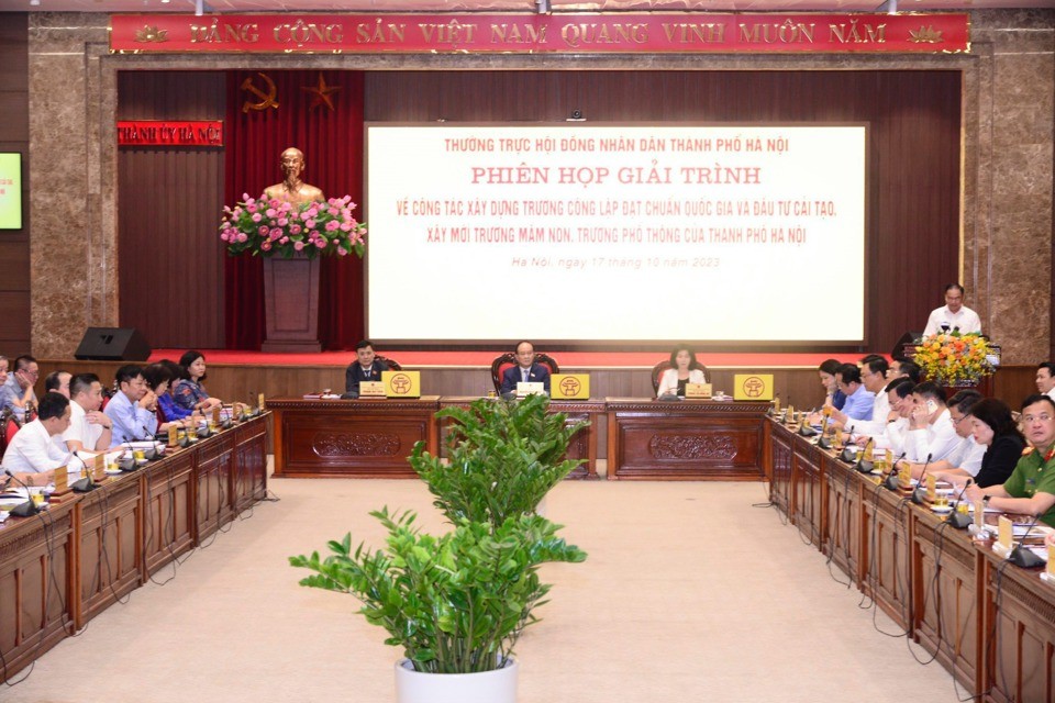 khai mac phien giai trinh ve dau tu xay dung truong dat chuan quoc gia